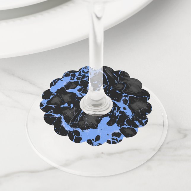 Étiquette Pour Verre De Vin Marble pattern 9 (De près)