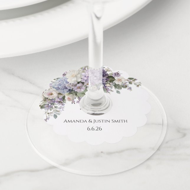 Étiquette Pour Verre De Vin Mariage  (De près)