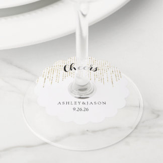 Étiquette Pour Verre De Vin Mariage