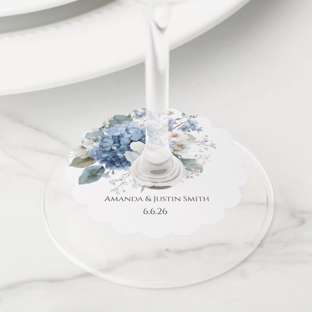 Étiquette Pour Verre De Vin Mariage  (De près)