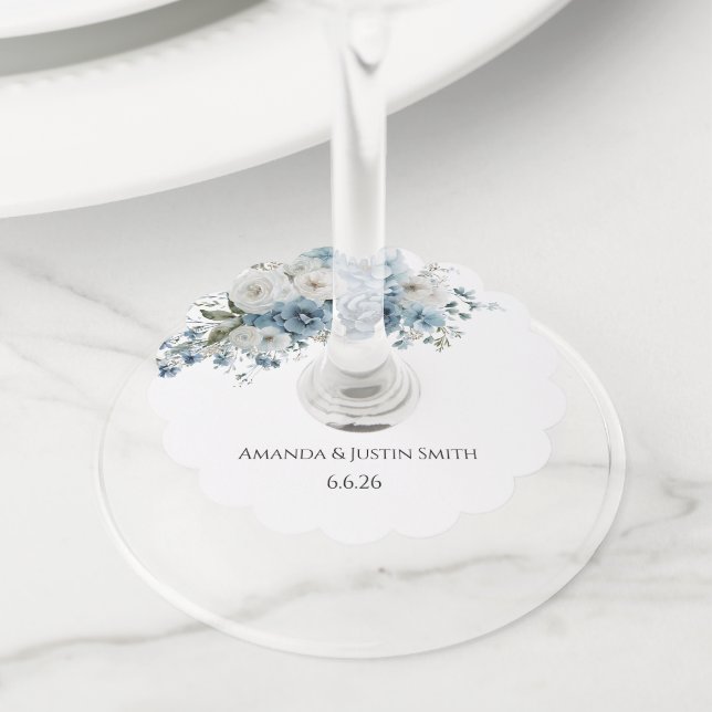 Étiquette Pour Verre De Vin Mariage  (De près)