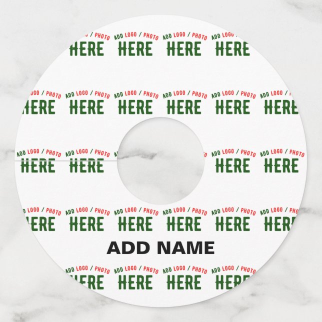 ÉTIQUETTE POUR VERRE DE VIN MARQUE BLANCHE MODERNE ET PERSONNALISABLE VÉRIFIÉE (Devant)