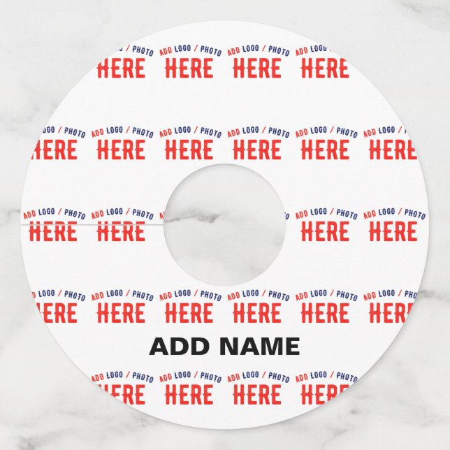 ÉTIQUETTE POUR VERRE DE VIN MARQUE BLANCHE MODERNE ET PERSONNALISABLE VÉRIFIÉE (Devant)