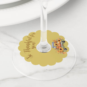 Étiquette Pour Verre De Vin "Merci pour vous !"