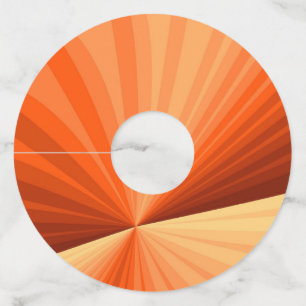 Étiquette Pour Verre De Vin Moderne Abstrait Orange Rouge Vanille Graphique Fr