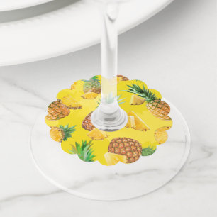 Étiquette Pour Verre De Vin Motif Ananas 7