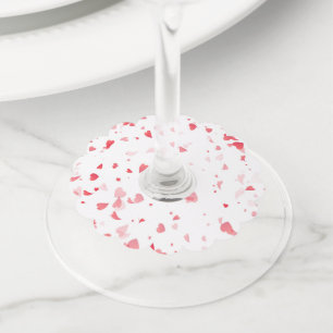 Étiquette Pour Verre De Vin Motif Cœurs 33