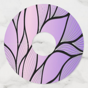 Étiquette Pour Verre De Vin Motif de congé créatif Pearlescent violet