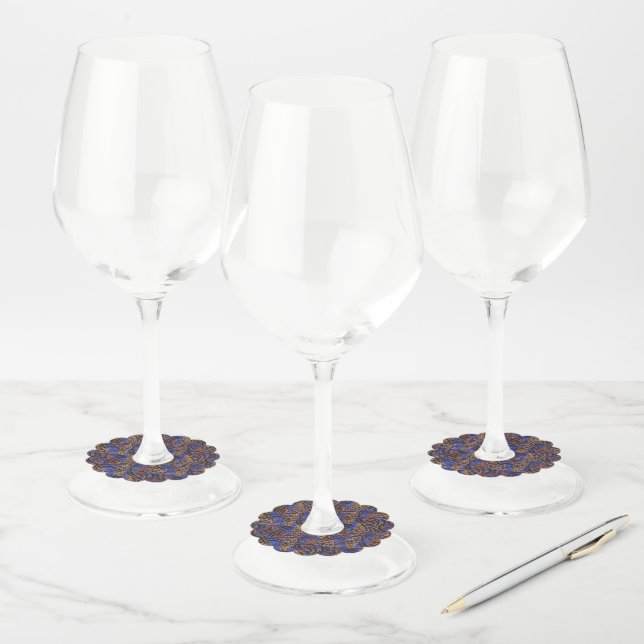 Étiquette Pour Verre De Vin Motif d'impression Leopard et Zebra (Lot)