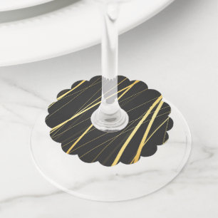 Étiquette Pour Verre De Vin Motif Doré 1