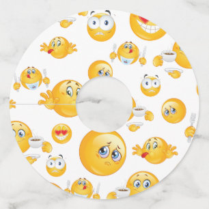 Étiquette Pour Verre De Vin Motif Emoji