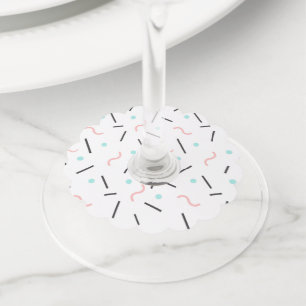 Étiquette Pour Verre De Vin Motif géométrique 32