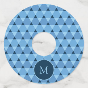 Étiquette Pour Verre De Vin Motif triangles