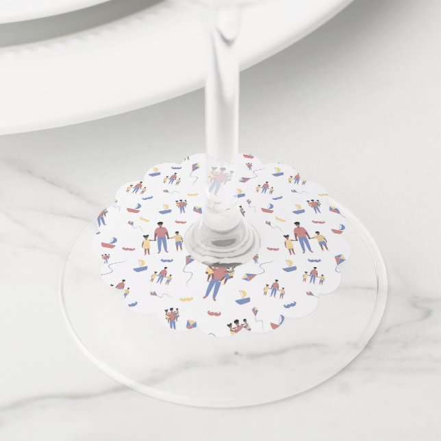 Étiquette Pour Verre De Vin Mots clés fête des pères (De près)