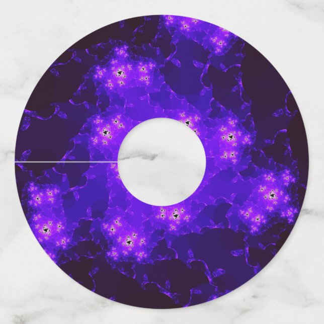 Étiquette Pour Verre De Vin Nebula Papier Fractal Vin Tags (Devant)