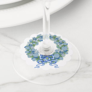 Étiquette Pour Verre De Vin Noël 2023 Bleu Ginger Jar
