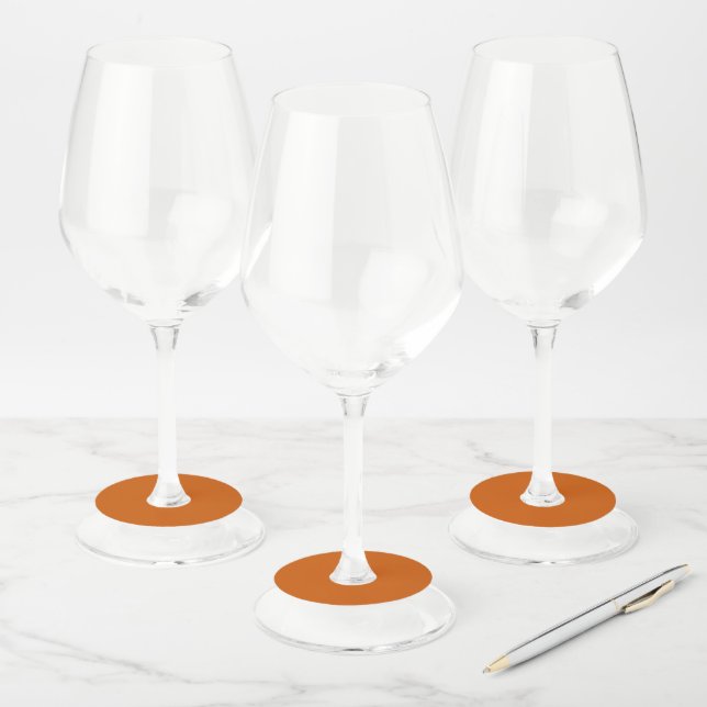 Étiquette Pour Verre De Vin Orange brulé (Lot)