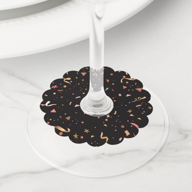 Étiquette Pour Verre De Vin Ornements festifs 2 (De près)