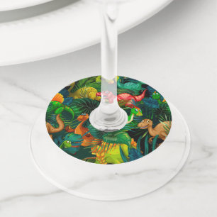Étiquette Pour Verre De Vin Parc des dinosaures