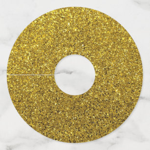 Étiquette Pour Verre De Vin Parties scintillant Gold Sparkle