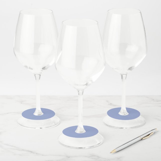 Étiquette Pour Verre De Vin Pervenche (Lot)