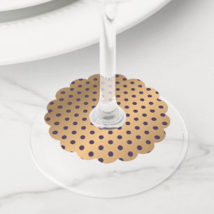 Étiquette Pour Verre De Vin Points Motif 16