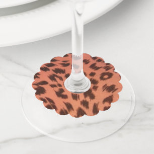 ÉTIQUETTE POUR VERRE DE VIN POSTER DE ANIMAL ROSE
