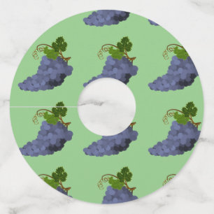 Étiquette Pour Verre De Vin Raisins de vin pourpres