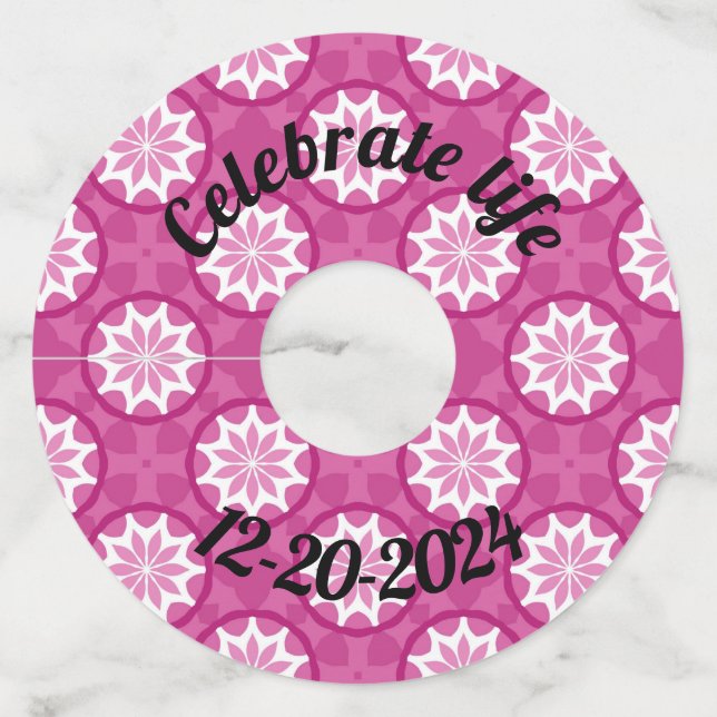 Étiquette Pour Verre De Vin Rose 1b (Devant)