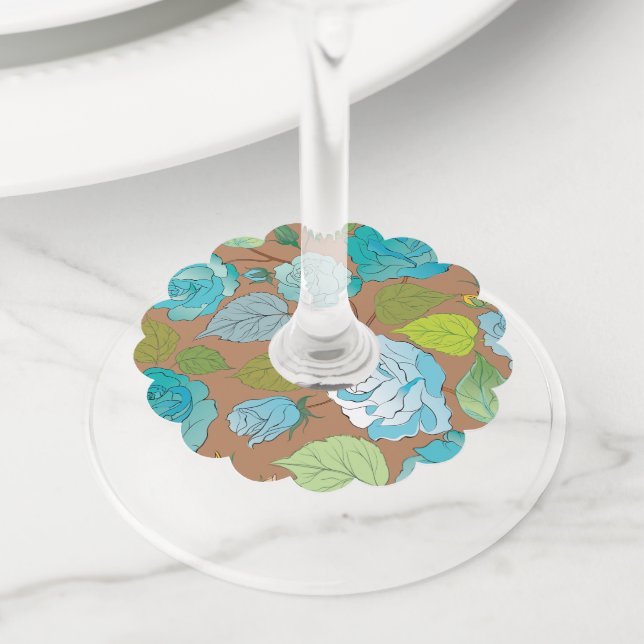 Étiquette Pour Verre De Vin Rose 25 (De près)