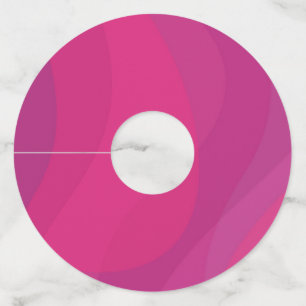 Étiquette Pour Verre De Vin rose, moderne, cool, tendance illustration ondulée