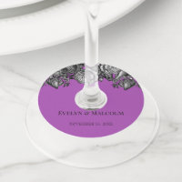 Roses noires et blanches Mariage violet brillant
