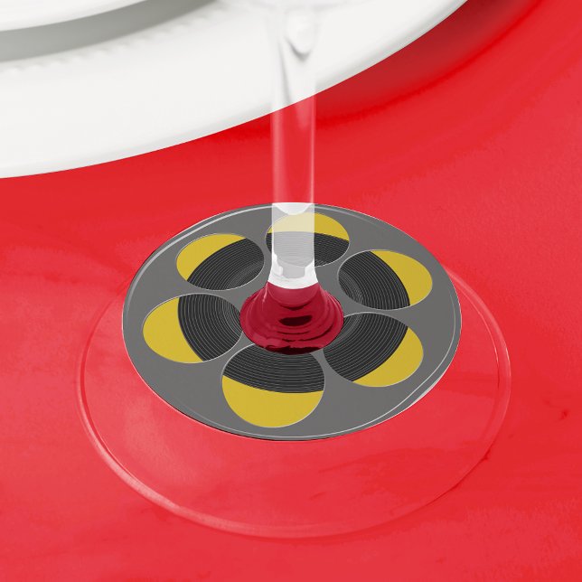 Étiquette Pour Verre De Vin Roulette ronde (Créateur téléchargé)