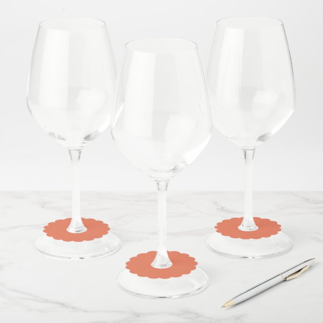 Étiquette Pour Verre De Vin Sienne Brûlée (Lot)
