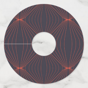 Étiquette Pour Verre De Vin Simple motif graphique élégant inspiré de Noël