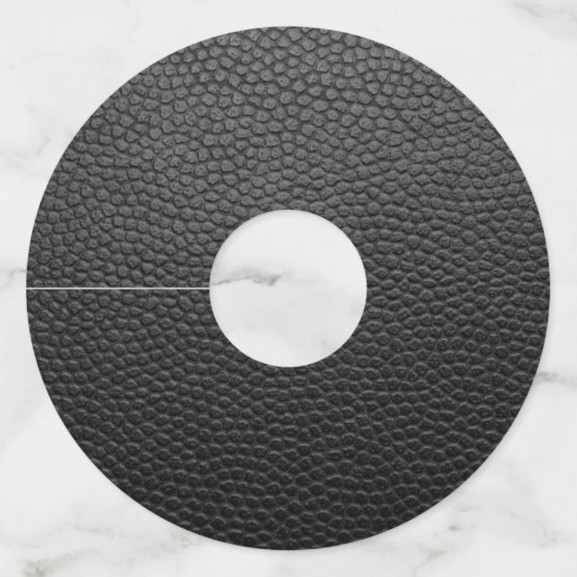 Étiquette Pour Verre De Vin Snakeskin noir (Devant)