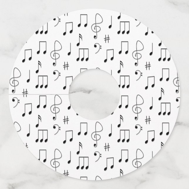 Étiquette Pour Verre De Vin Tout juste noté blanc (Devant)