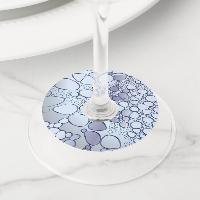 Étiquette Pour Verre De Vin Travail numérique Abstrait 6 (De près)