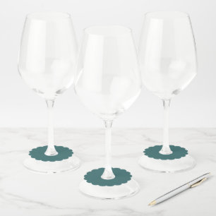 Étiquette Pour Verre De Vin Turquoise Transformateur