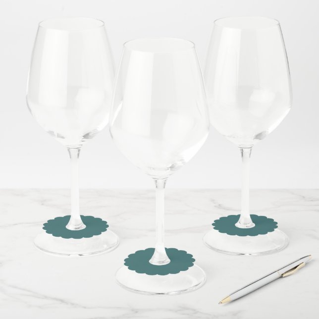 Étiquette Pour Verre De Vin Turquoise Transformateur (Lot)