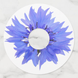 Étiquette Pour Verre De Vin Verre de vin Tags avec design de fleurs de cornflo