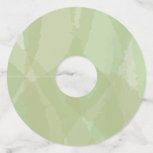 Étiquette Pour Verre De Vin Vert, cool, aquarelle tendance motif abstrait