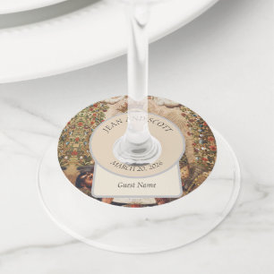 Étiquette Pour Verre De Vin Vierge de l'école Cuzco ancienne adorant l'enfant
