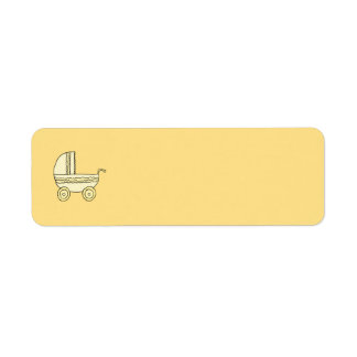 Étiquette Pram bébé jaune.