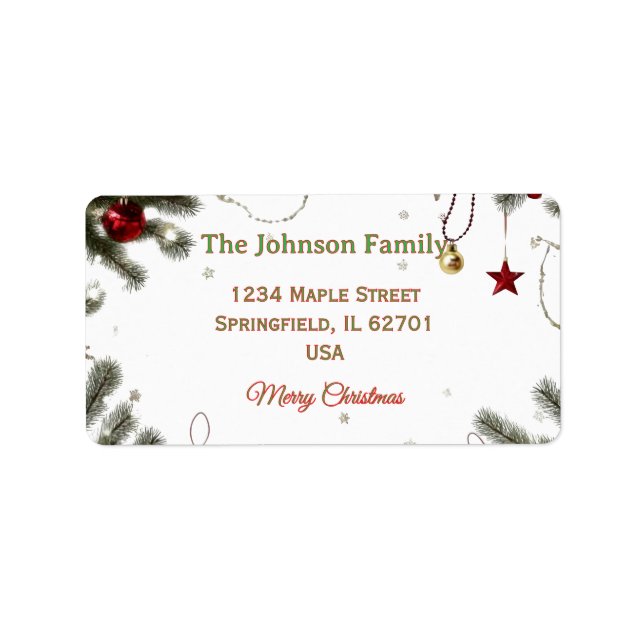 Étiquette Pregnancy Christmas Return Address Label (Devant)
