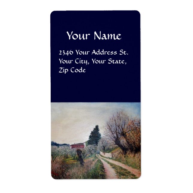 Étiquette PREMIER PRINTEMPS EN GOUVERNALAIS / Paysage Toscan (Devant)