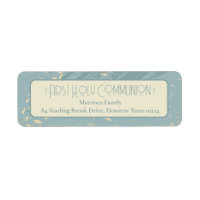 Première Communion Blue Gold Adresse de retour