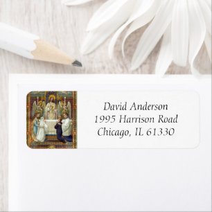 Étiquette Première communion Catholique Jésus Vintage religi