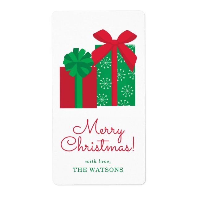 Étiquette Présente une balise cadeau personnalisée (Devant)