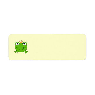 Étiquette Prince des grenouilles. Grenouille souriante avec